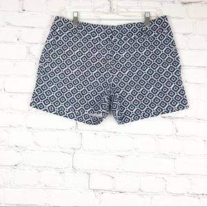 Navy Tribal Print Ann Taylor Loft Shorts